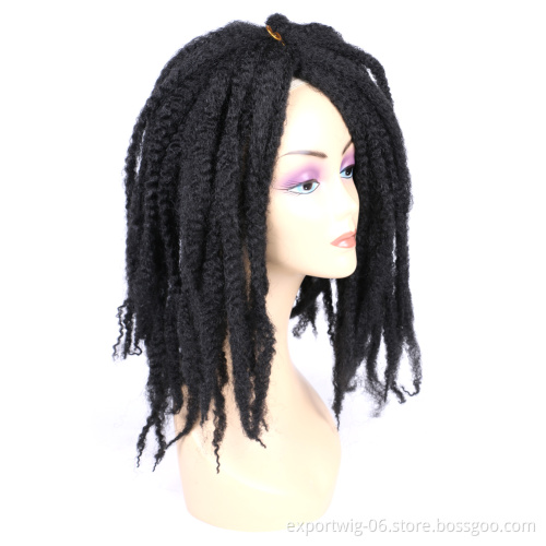 Wholesale Kinky Marley Twist Crochet Hair Extension Solid And Ombre Color Synthetic Fiber 18inch Jumbo Afro Marley Hair